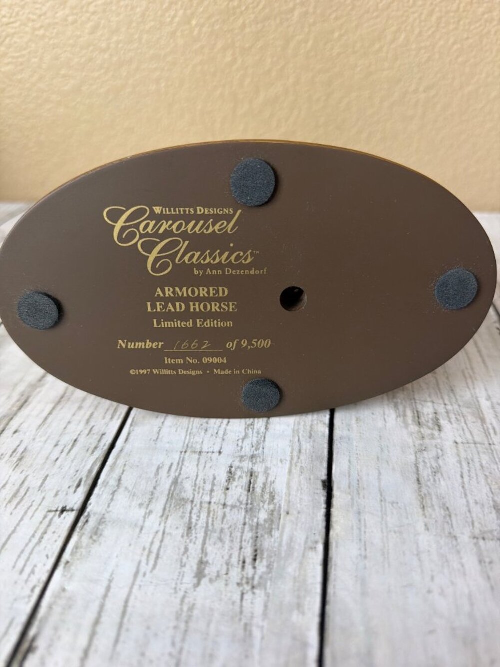 Set of 3 Willitts Carousel Classics Ann Dezendorf Ltd Ed Horse Zebra Eagle Back - Picture 11 of 16